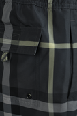 מכנסי גלישה משבצות בגווני אפור BURBERRY