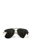 משקפי שמש פיילוט באפור מטאלי BALENCIAGA