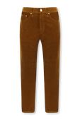 תמונה קידמית של מכנסי ג'ינס קורדרוי בגוון חום