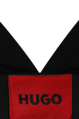 חזיית משולשים שחורה עם תגית אדומה HUGO