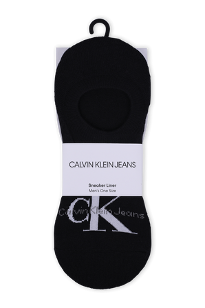 Black Monogram Logo Retro Liner Socks CALVIN KLEIN