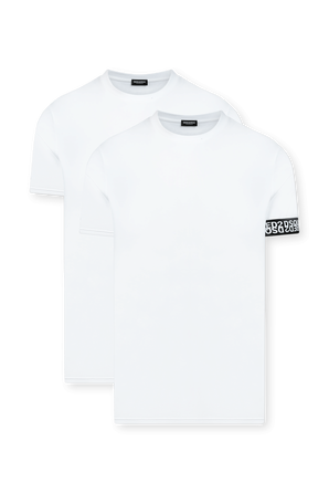 Basic Number Print T Shirt in White DSQUARED2