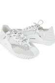 נעלי סניקרס ברכיסה נמוכה בגווני לבן ואוף ווייט DOLCE & GABBANA