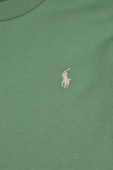 גילאי 5-7 חולצת טי ירוקה עם רקמת הפרש POLO RALPH LAUREN KIDS