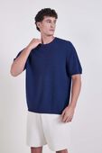 תמונת דוגמן קידמית של Cotton-Blend Knit T-Shirt
