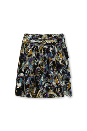 חצאית מיני קרטיס עם הדפס ססגוני  IRO