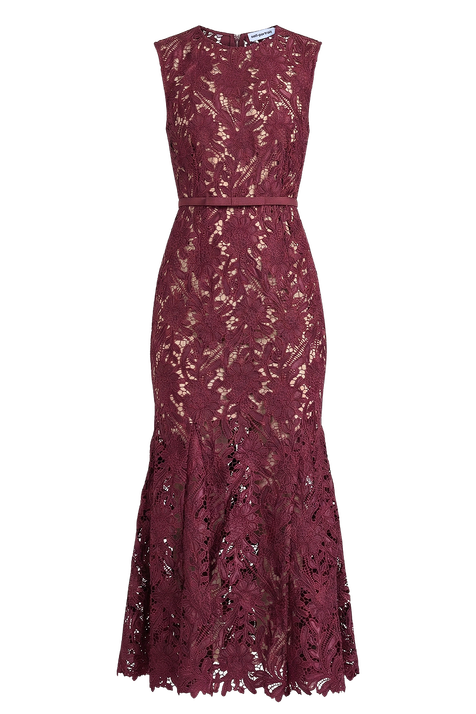 שמלת מידי צמודה SELF-PORTRAIT