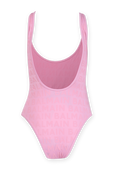 Olimpionic One-Piece Swimsuit in Pink Logomania BALMAIN