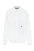 חולצה מכופתרת לבנה עם לוגו רקום SPORTY & RICH