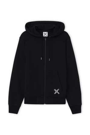 Little X Zipped Hoodie Sweatshirt in Black KENZO