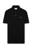 חולצת פולו מכותנה עם לוגו LACOSTE