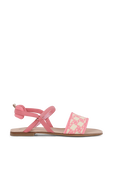 מידות 32- 36 סנדלים ורודים עם לוגו רקום FENDI KIDS