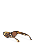 משקפי שמש עם מסגרת חתול בגוון חום מנומר BOTTEGA VENETA