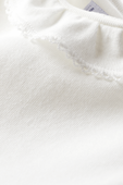 בגד גוף לבן עם צווארון מלמלה - גילאי 3-12 חודשים PETIT BATEAU
