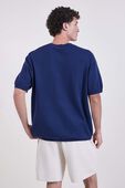 תמונת דוגמן אחורית של Cotton-Blend Knit T-Shirt