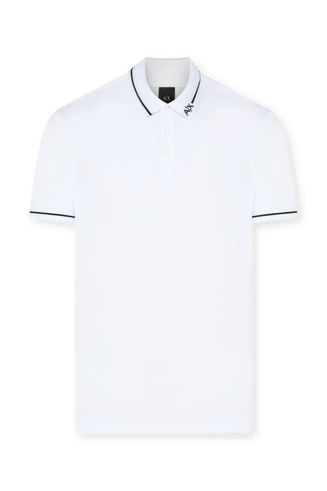 חולצת פולו ספורטיבית עם רוכסן לוגומאני ARMANI EXCHANGE