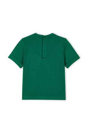 גילאי 0-12 חודשים חולצת טי ירוקה עם דפוס כלב PETIT BATEAU
