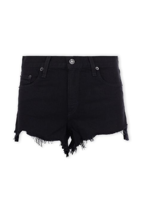 מכנסי ג'ינס קצרים שחורים עם אמרות פרומות RAG & BONE
