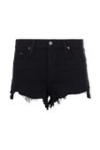 מכנסי ג'ינס קצרים שחורים עם אמרות פרומות RAG & BONE