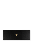 קופסא דקורטיבית שחורה עם לוגו זהוב VERSACE HOME