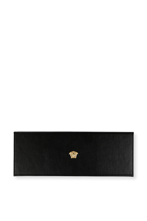 קופסא דקורטיבית שחורה עם לוגו זהוב VERSACE HOME