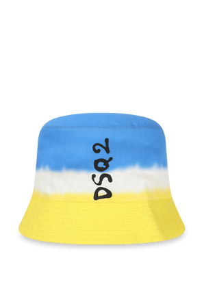 גילאי 4-14 כובע באקט בגווני תכלת, לבן וצהוב DSQUARED2 KIDS