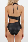 תמונת דוגמן אחורית של Cut Out One Piece Swimsuit in Black