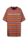 חולצת טי אוברסייז פסים בסגול וכתום MARC JACOBS