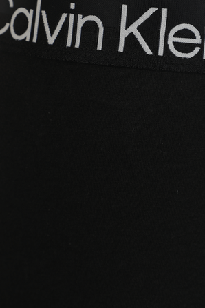 מארז שלושה תחתונים מכותנה עם רצועה ממותגת בגוון שחור CALVIN KLEIN