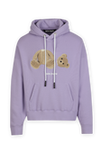 Bear Print Sweatshirt in Purple PALM ANGELS