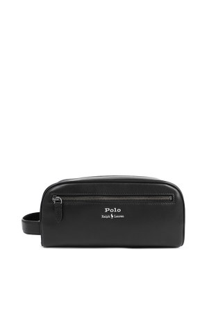 תיק יד מעור בצבע שחור POLO RALPH LAUREN