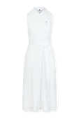 שמלת פולו לבנה ללא שרוולים TOMMY HILFIGER