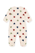 תמונה אחורית של אוברול פיג'מה פליז עם רגליות - גילאי 3-24 חודשים
