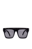 משקפי שמש לוגו מרובעות בשחור STELLA McCARTNEY KIDS