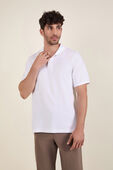 תמונת דוגמן קידמית של Cotton Pique Short-Sleeve Polo Shirt