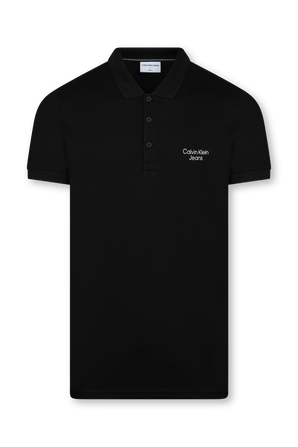 חולצת פולו שחורה עם לוגו CALVIN KLEIN
