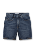 גילאי 4-16 מכנסי דנים קצרים כחולים CALVIN KLEIN