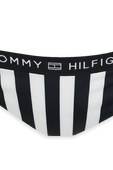 Side Tie Cheeky Fit Bikini Bottoms In Black And White TOMMY HILFIGER