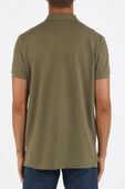 תמונת דוגמן אחורית של Short Sleeve 2 Buttons Polo Shirt in Olive Green