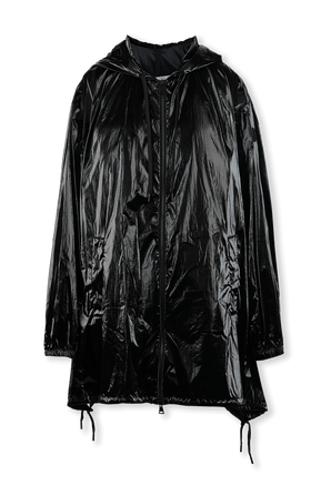 מעיל גשם בגוון שחור ובגימור מבריק MONCLER