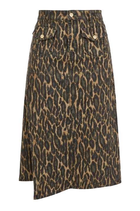 חצאית מידי מנומרת GANNI