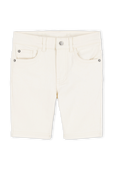 גילאי 3-5 מכנסי ג'ינס קצרים לבנים PETIT BATEAU
