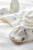 NB-12 חודשים מארז שמיכה ונעלי בית בדפוס דובונים PETIT BATEAU