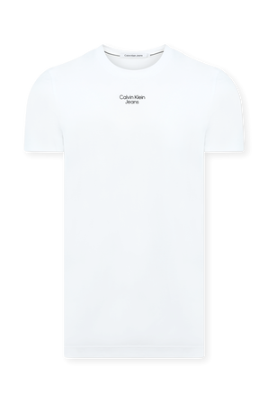 חולצת טי לבנה עם לוגו CALVIN KLEIN