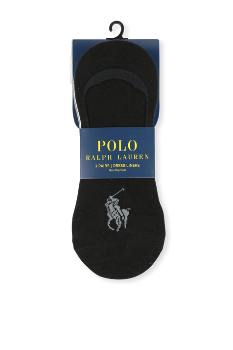 שלושה זוגות גרבי כותנה עם לוגו POLO RALPH LAUREN