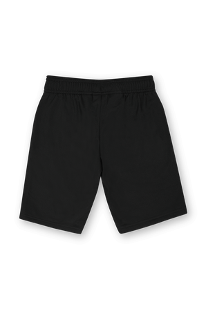 גילאי 2-7 מכנסי ג'וג קצרים בשחור עם לוגו צבעוני ADIDAS ORIGINALS