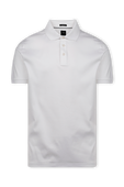 White Cotton Polo Shirt BOSS