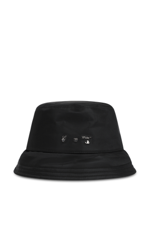כובע באקט עם אלמנטים מטאליים ממותגים בגוון שחור OFF WHITE