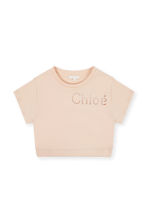גילאי 6-12 חולצת סווטשירט אפרסק CHLOE KIDS