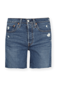 תמונה קידמית של 501 Mid Thigh Shorts in Medium Blue Wash